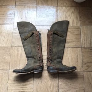 Jeffrey Campbell over the knee leather boots